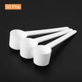 thumbnail image 3 of Uxcell 50Pack Plastic Measuring Spoons Powder Scoops Spoon Kitchen Spoon Flat Bottom, 5g White, 3 of 7