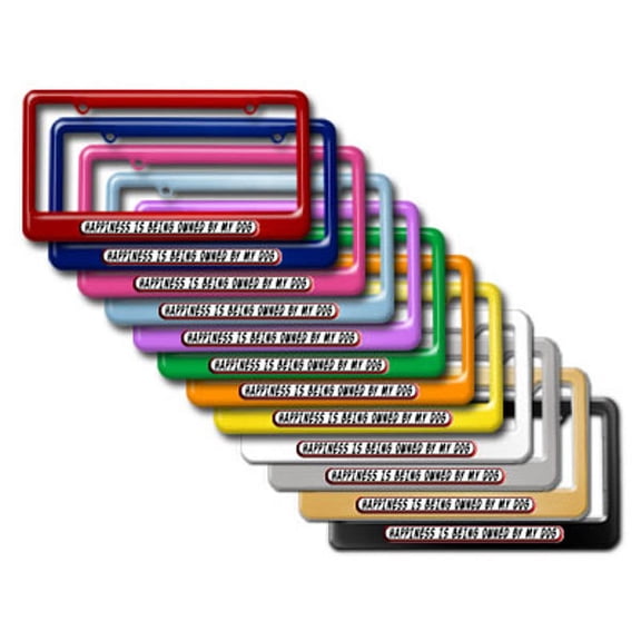 Happiness Is Being Owned By My Dog License Plate Frame