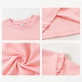 thumbnail image 5 of SGMVNU Girls Summer Top Shirt Ruffle Trim Short Sleeve Blouse Solid Color Casual Loose Fit Soft Cotton Tees Daily Wear Shirt, Size 13-14 Years, th1-Pink, 5 of 8