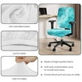 thumbnail image 4 of ZUXONGSY Marble Stripes Office Chair Cover 2 Packs Stretchable Computer Chair Protector Chair Seat Cover + Backrest Cover Comfortable to Touch Home Furnishing Decoration, 4 of 7