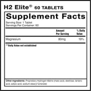 Quicksilver Scientific H2 Elite - Molecular Hydrogen for Energy + Metabolism, Water Tablets Perfect for Open Containers - Magnesium Malate Drink Additive (60 Molecular Hydrogen Tablets)