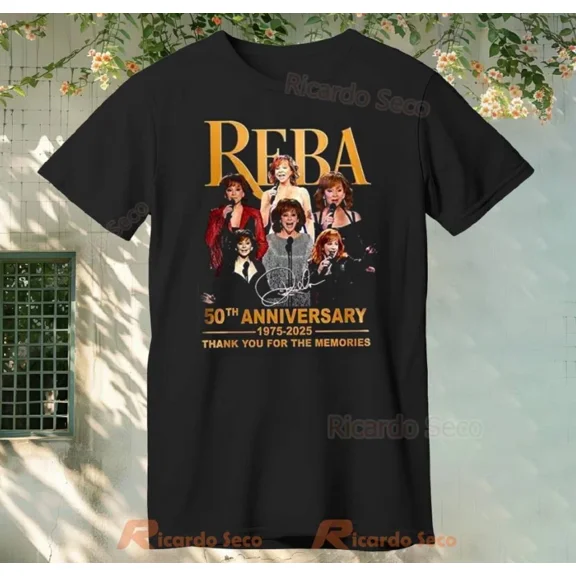 VINTAGE Reba McEntire 50th Anniversary 1975-2025 T-shirt, size S-5XL