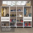 thumbnail image 5 of Madesa Garage Storage Rack with 4 Drawers, Open Shelves and Hanging Spaces 102"L Multiuse Modular Organization Cabinet for Tools - White, 5 of 11