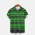 thumbnail image 2 of JURANMO Todays Deal Mens Button Down Hawaiian Bowling Shirts 2025 St.Patrick's Day Short Sleeve Blouse Tops Casual Loose Big and Tall Holiday Shirt White XXL, 2 of 7
