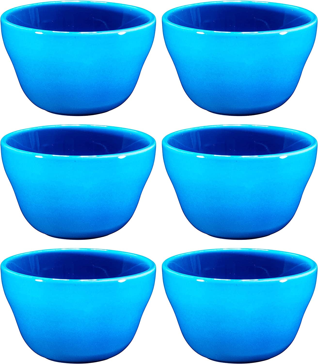 Bruntmor Ceramic 8 Oz Dessert Bowls Set Of 6 Gradient Blue
