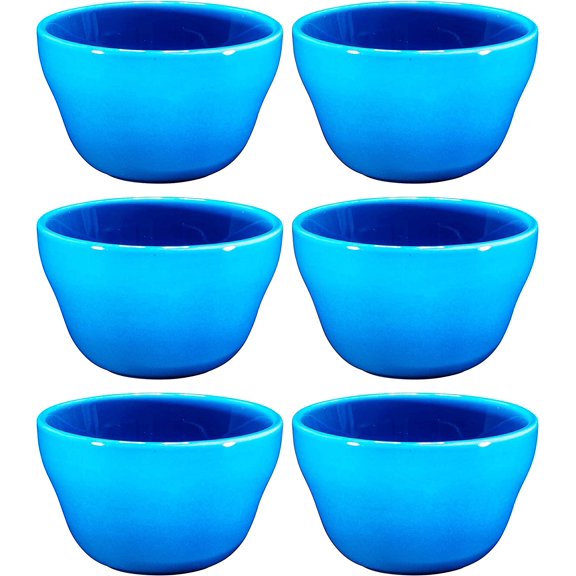 Bruntmor | Ceramic 8 Oz Dessert Bowls - Set Of 6 Gradient Orange