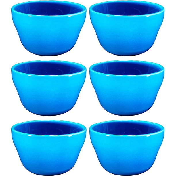 Bruntmor Ceramic 8 Oz Dessert Bowls Set Of 6 Gradient Blue