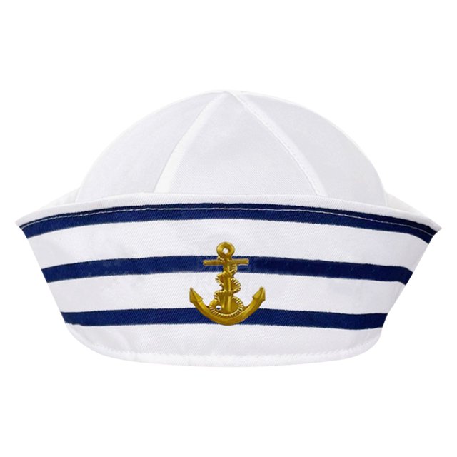 FELTECHELECTR Sombrero de capitán para hombre, sombrero de marinero de moda, sombrero de capitán para fiesta de cosplay, sombrero de yate, accesorio de disfraz