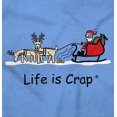 thumbnail image 2 of Life is Crap Christmas Reindeer Poop Men's Graphic T Shirt Tees Brisco Brands L, 2 of 6
