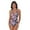 Black Floral, variant on Women’s Halter One Piece Swimsuits V Neck Bathing Suit Ruched Tummy Control Swimwear