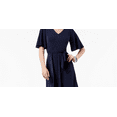 thumbnail image 2 of Charter Club Women's Belted A Line Dress Blue Size Petite Small, 2 of 3