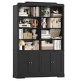 thumbnail image 5 of Homfa 73'' Tall Bookcase with 4 Doors, 6-Tier 8 Cubes Display Bookshelf, Double Row Bookcase with Adjustable Shelves for Living Room Home Office, Black, 5 of 9