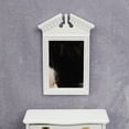 thumbnail image 2 of Espejo de casa de muñecas blanco para decoración de baño, escala 1:12, 2 of 3