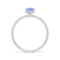thumbnail image 2 of Angara Natural 0.95 Ct. Tanzanite with Diamond Classic Ring in 14K White Gold for Women (Ring Size: 3), 2 of 9
