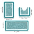 thumbnail image 3 of 3-Piece Extra Large Bathroom Rug Set - Plush Microfiber Absorbent Shower Rugs with U-Shaped Toilet Mat, Non-Slip Washable Bath Mats for Home Bathroom Use, 3 of 7