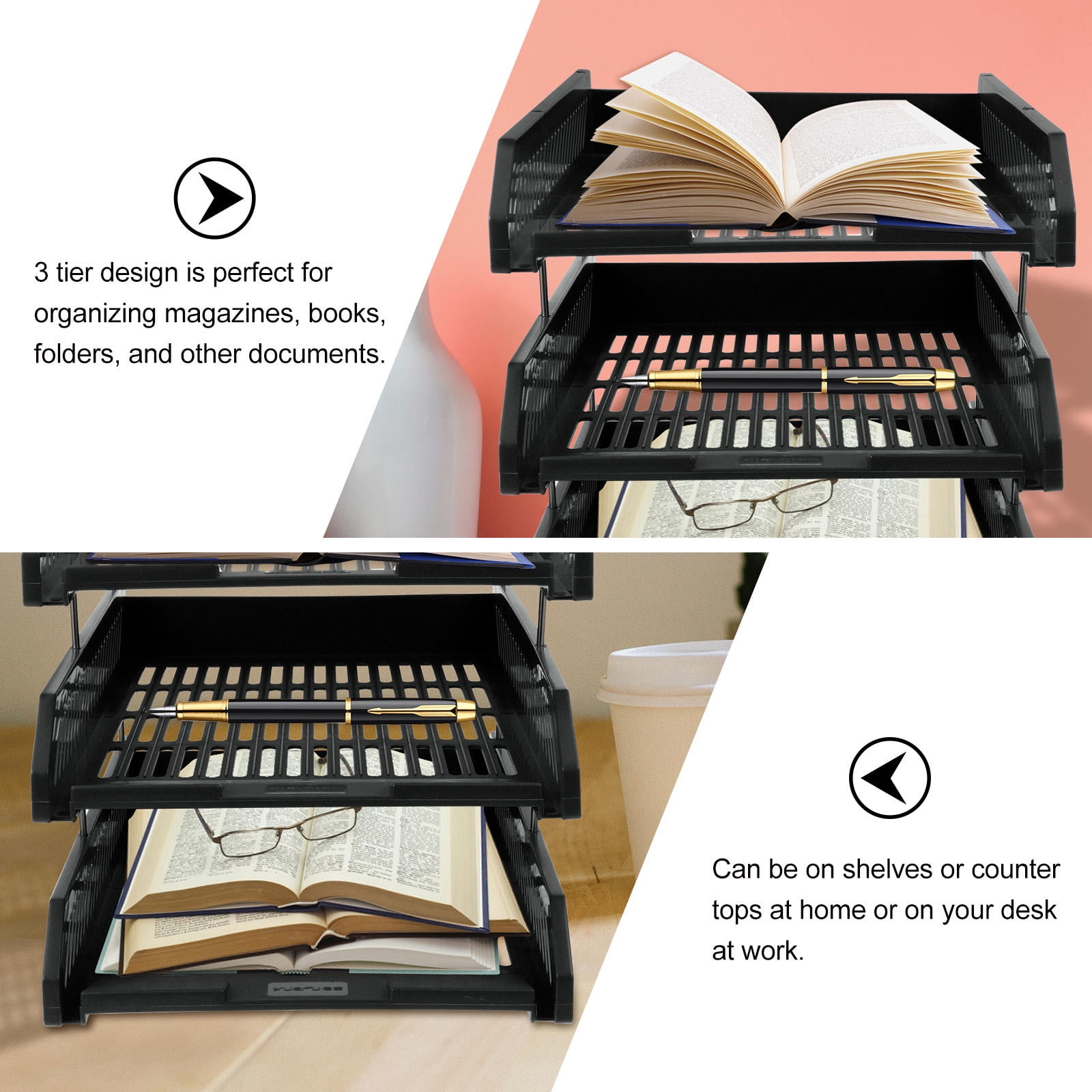 Worgeous  Workspace File Storage Rack Desk Accessory Office Holder Document