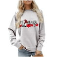 thumbnail image 4 of Penkiiy Womens Christmas Sweatshirts 2024 Cute Gnome Graphic Crewneck Pullover Casual Long Sleeve Tee Shirts Holiday Tops L Gray, 4 of 5