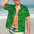 thumbnail image 5 of Picia St Patrick's Day5 Gentle Cotton Regular Fit Short Sleeve Casual Hawaiian Shirt for Men-Large, 5 of 9