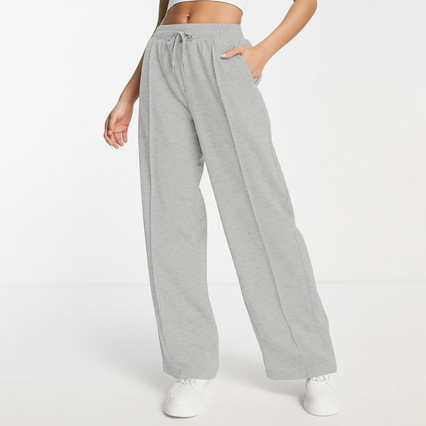 WILLBEST Pantalones Casuales de Mujer, Moda 2024, de Cuero Sintético Liso y Recto, para Mujer Chica