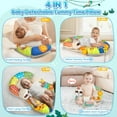 thumbnail image 2 of Tummy Time Mat - 4 in 1 Cozy Tummy Time & Seated Support Pillow, Sitting Support for Newborn 0-12 Months, Infant Baby Sit Me Up Floor Seat Early Sensory Development Gifts Tummy Time Play Toys, 2 of 13