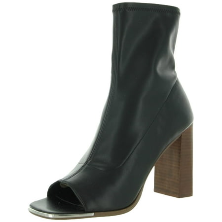 

Steve Madden Womens Reflex Faux Leather Open Toe Mid-Calf Boots