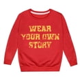 thumbnail image 4 of XAOFW Girls Hoodies Casual Letter Print Long Sleeve Hooded Sweatshirts Soft Cozy Fashion Pullover For Kids Comfortable Tops 5-6 Years, 4 of 4