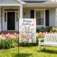 thumbnail image 4 of Easter Garden Flag Double Sided Spring Decor Bunny Eggs Floral Yard Welcome Decoration for Outdoor Patio Lawn Porch Home Holiday Seasonal Party Supplies, 4 of 6