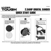 Hyper Tough 2.5 Amp Corded 5 inch Orbital Sander with Dust Bag, Vacuum Hose Adapter & 3 Sanding Sheets, New Condition