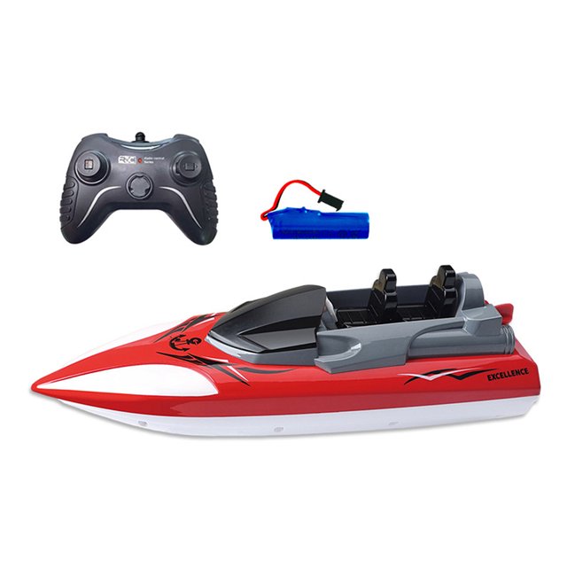 Barco de carreras RC de 2,4 GHz, barcos RC rápidos de alta velocidad para adultos y niños (rojo) Tmvgtek libre de BPA