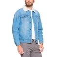 thumbnail image 3 of Red Label Men’s Classic Sherpa Lined Cotton Denim Jean Button Up Trucker Jacket (Medium Blue, M), 3 of 4