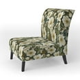 thumbnail image 3 of Designart "Verdant Elegance II" Green Floral Upholstered Accent Chair - Cottage Arm Chair For Bedroom, 3 of 5