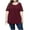 Wine, variant on Womens under $10 asdoklhq Womens Plus Size Tops, Woman Causal Round Neck Solid Blouse Lace Short SleeveT-Shirt Summer Plus Size Tops