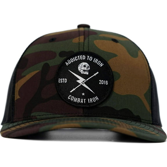 Addicted To Iron Patch Snapback Hat Bdu Camo / Black