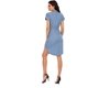 thumbnail image 5 of Love Welove Moda de verano para mujer Vestido de camisa de algodón de mezclilla Manga corta Hasta la rodilla Botones Vestido informal con bolsillos Azul claro XX-Large, 5 of 5