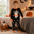 thumbnail image 3 of Boys Halloween Ghost Pajamas Glow in The Dark Cotton 2 Piece Sleepwear Set Long Sleeve Kids PJs for Toddler Boys 6Y, Ghost II, 3 of 7
