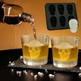 thumbnail image 3 of Shoreew Skull Ice Mold Butt Silicone Ice Cube Mold 6-Cell BPA-Free Ice Cube Maker Dishwasher Safe Ice Mold for Whiskey Cocktails Juice, 3 of 7