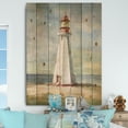 thumbnail image 2 of Designart 'Nautical Lighthouse III' Nautical & Beach Print on Natural Pine Wood, 2 of 3