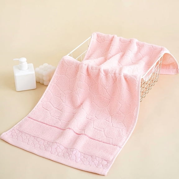Xiao Hua Pink Pure Cotton Towels -4 Pieces, 29.53X13.78-Inch Soft And Highly Absorbent Face Towels, Portable Camping, Gym, And Traveler Bathroom Towels