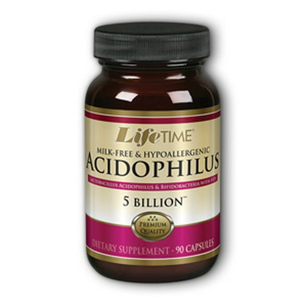 Acidophilus With Bifidus, FOS Five Billion LifeTime 90 Caps - Walmart ...