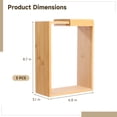 thumbnail image 3 of Cereal Container Set, 3 Pcs Dry Food Storage Container with Slide Lid, Wooden Cereal Dispenser Kitchen Pantry Storage Container, Cereal Boxes for Rice, Pasta, Sugar, 3 of 6