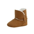 thumbnail image 2 of FOCUSNORM Baby Winter Snow Boot Solid Color Fleece Boot with Nonslip Sole, 2 of 9