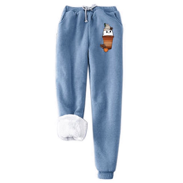 LSLJS Women's Printed Leggings With Elastic Drawstring Pockets and Thick Insulation Pants, Womens Work Pants
