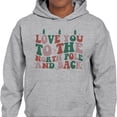 thumbnail image 2 of To the North Pole and Back Hoodie Sweatshirt Unisex 3X-Large Grey, 2 of 5