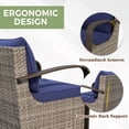 thumbnail image 6 of EAGLE PEAK Coastal Vista 3 Pieces Wicker Patio Furniture Set, Bistro Set with Outdoor Swivel Rocking Chair and Coffee Table,Blue, 6 of 9