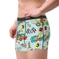 thumbnail image 2 of Yiaed Cartoon Car Racing Print Men's Soft Cotton Boxer Shorts Breathable Boxers Underwear Moisture-Wicking Underwear Stretch Boxer Briefs for Man-Large, 2 of 5
