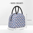 thumbnail image 2 of Yiaed white Skull blue daisy Print Lunch Bag Adult Insulated Lunch Box, Leakproof Cooler Food Lunch Containers Reusable High Capacity Lunch Tote Bags-One Size, 2 of 6