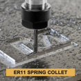 thumbnail image 4 of 7Pcs ER11 1-7mm Spring Collets with ER11A 5mm Motor Shaft Holder Extension Rod,1 * Extension Rod 7 * ER11 Collets,Silver, 4 of 8