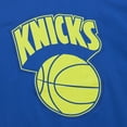thumbnail image 4 of Men's Mitchell & Ness Blue New York Knicks Hardwood Classics Neon Nights Premium T-Shirt, 4 of 5