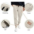 thumbnail image 3 of Dovford Mens Corduroy Joggers Pants Casual Cargo Pants Drawstring Elastic Waist Baggy Tapered Sweatpants with Pockets, 3 of 6