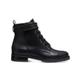 thumbnail image 2 of JACK ROGERS Womens Black Whipstitch Peyton Round Toe Block Heel Lace-Up Leather Combat Boots 8.5 M, 2 of 4